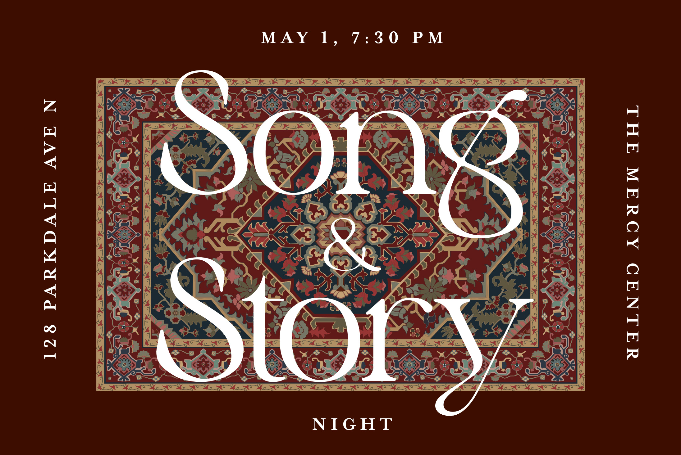 Song and Story Night On May 1st At The Mercy Center!