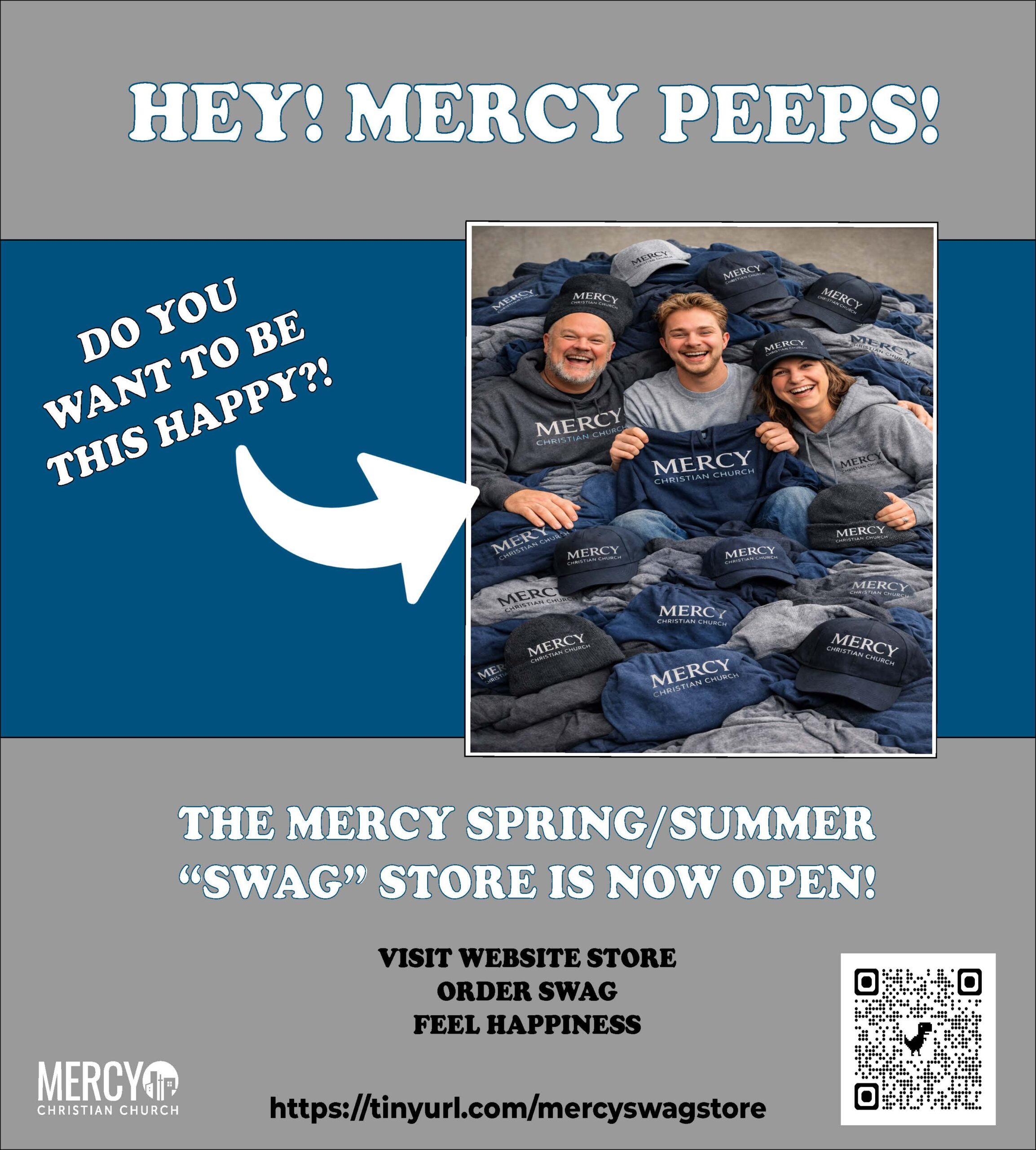 Mercy Swag Store Is Open Until May 2! (Pick up at Mercy Christian Church only, no shipping)