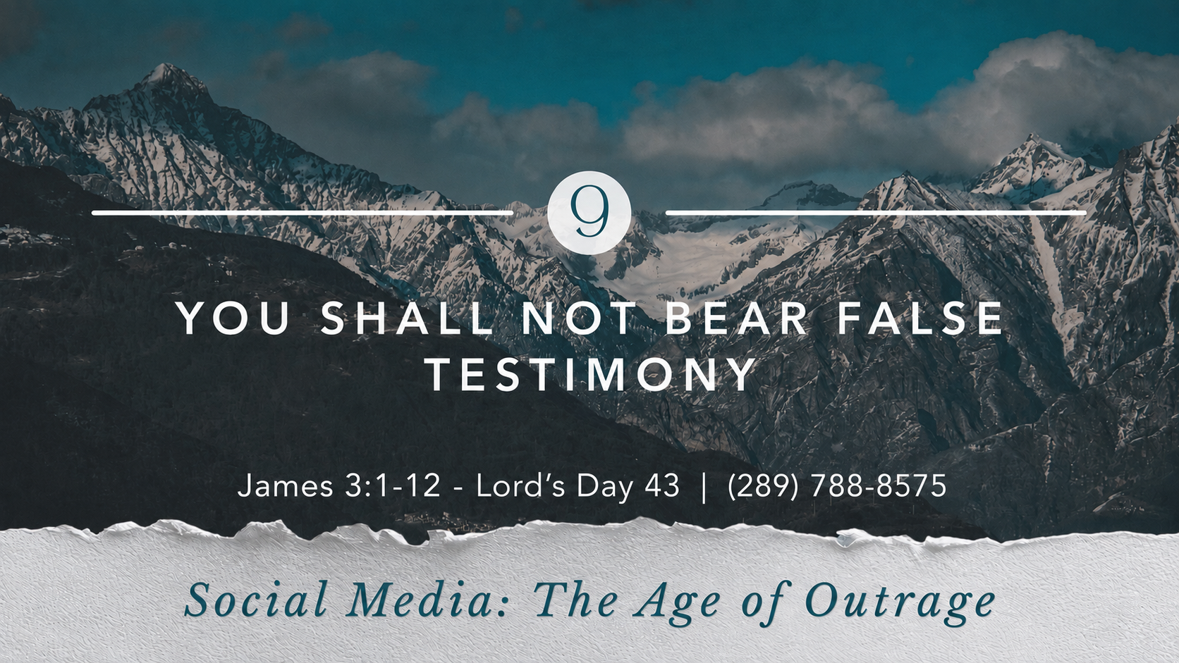 September 5th – 1pm Service w/ Pastor Hilmer Jagersma