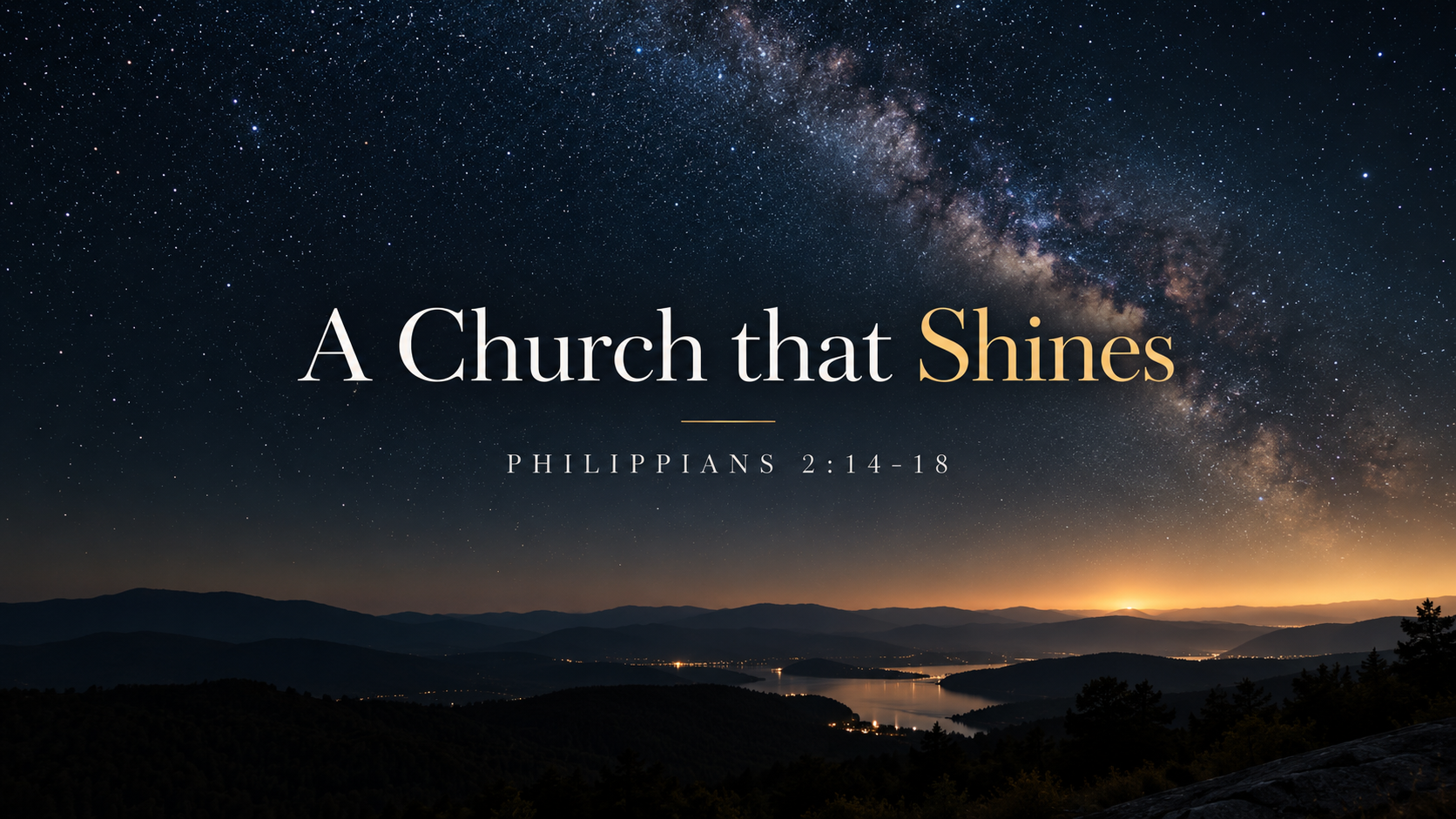 September 27th – 10:30 am – A Church That Shines – Pastor Ian Wildeboer